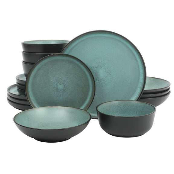 Gibson Elite Tribeca Loft 16-Piece Dinnerware Set - Service for 4 - Matte Blue