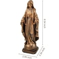 thumbnail image 6 of Catholic Our Lady of Grace Statue, 8.54" H Virgin Mary Statue, Blessed Mother Statues, Religious Gifts for Mom, Home Tabletop Decor, Bronze Collection Figurine, 6 of 9