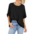 thumbnail image 2 of ORUYROP T-Shirt Oversize pour Femmes Été Décontracté Manches Courtes Tee-Shirt Ample, 2 of 5