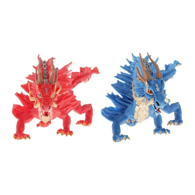 Accesorios de Exhibición Miniatura Dragones Realistas Sunnimix 2 Piezas