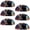 Multicolored 3, variant on PhooArto 6 Pcs Cup Drawer Pulls, Galaxy Pug Dog Shell Shape Handles Cabinet Knobs for Dresser Cupboard Closet Wardrobe with Screws