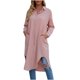 thumbnail image 2 of Cárdigan de solapa de color sólido de algodón y lino de moda casual para mujer Top de camisa con bolsillo largo Fridja  po2709, 2 of 8