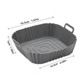 thumbnail image 3 of Air Fryer Liner, Air Fryer Liners Silicone, Silicone Baking Tray Mat, Liners for Air Fryer Basket, Air Fryer Liners Reusable, Sky Blue 8X6X2 Inch -Grade Heat-Proof Design, Fits, 3 of 5