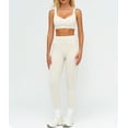 thumbnail image 2 of PISONIC Womens Workout Set Two Piece U Back Color Block Sports Bra Matching High Waist Leggings Gym Work Pilates Outfits, 2 of 6