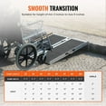 thumbnail image 5 of Portable Wheelchair Ramp, 2 ft 800 lbs Capacity, Non-Slip Aluminum Folding Threshold Ramp, Foldable Mobility Scooter Ramp Wheel Chair Ramp, Handicap Ramp for Home Steps, Stairs, Doorways, Curbs, 5 of 6