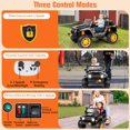 thumbnail image 4 of Wisairt 12V Kids Ride on Truck, Powered Ride on Car w/ Remote Control, 3 Control Modes, Parent Child Co-Driving, Bluetooth, LED Lights (Black), 4 of 11