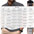 thumbnail image 2 of Fnnxeal Mens Polo Shirts Collared Casual Summer Button Short Sleeve Striped Polo Dark Blue Shirts for Men Size L, 2 of 7