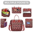thumbnail image 2 of Red Christmas Tree Pattern Womens Lunch Box for Work,Insulated Large Lunch Bag for Tween and Teen,Loncheras Para Mujer,Leakproof Adult Lunch Bag for Work,Beach,Travel,Picnic,Camping, 2 of 7