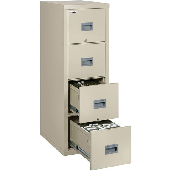 Lorell File Cabinet 4-Drawer 17-3/4"Wx31-3/5"Dx52-3/4"H PHT L4P1831CPA