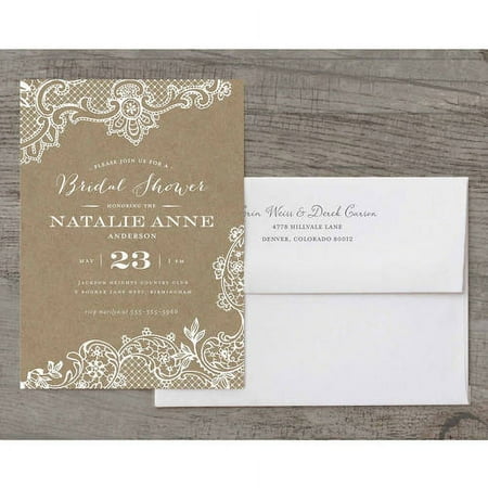Loving Lace Deluxe Bridal Shower Invitation