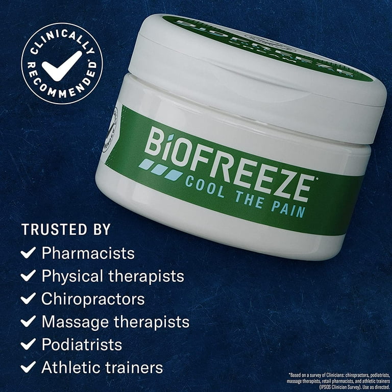 Biofreeze Cream, 3 Oz. Jar, 10% Menthol, 2 Count - Walmart.com