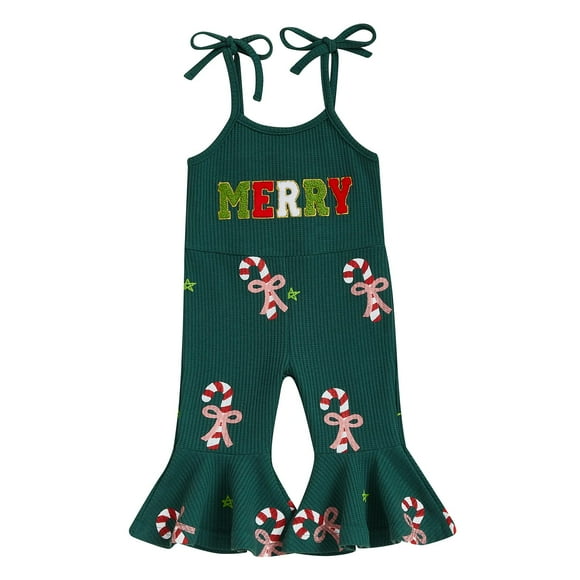 Traje de una pieza Rarjuiey Merry Mamper, color verde bastón de caramelo, 12 a 18 m