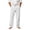 White, variant on Akiihool Mens High Waisted Trousers Men's Straight Fit Flat Front Chino Pant Khaki,M