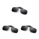 thumbnail image 1 of Gafas de sol polarizadas Minnieouse clip abatible hacia arriba cuadradas Sábana gris negra, 1 of 6