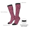 thumbnail image 5 of Picia Women Crew Soft Moisture-wicking Socks Rose Leopard Print Pattern Design Cotton Socks, One Size fit All, 5 of 9