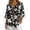 Flower, variant on Daisy Flower Butterfly Print Blouses for Women Casual 3/4 Length Sleeve Womens Tops Linen-Style V Neck Shirts
