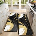 thumbnail image 4 of Kitchen Rugs Sets Of 2,Black and Gold Marble Wavy Lines Pattern Anti Fatigue Kitchen Mat Rugs Non Slip Washable,Decorative Kitchen Floor Mats for Kitchen,Sink,Laundry,17"x47"+17"x47", 4 of 5