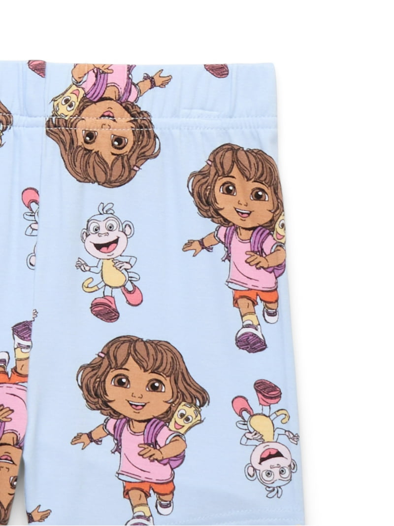 Dora The Explorer Toddler Viscose Tee and Shorts Pajama Set, 2