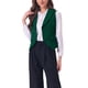 thumbnail image 2 of Chaleco de traje de mujer INSPIRE CHIC, de doble botonadura, con solapa, elegante, talla XL, verde oscuro, 2 of 6