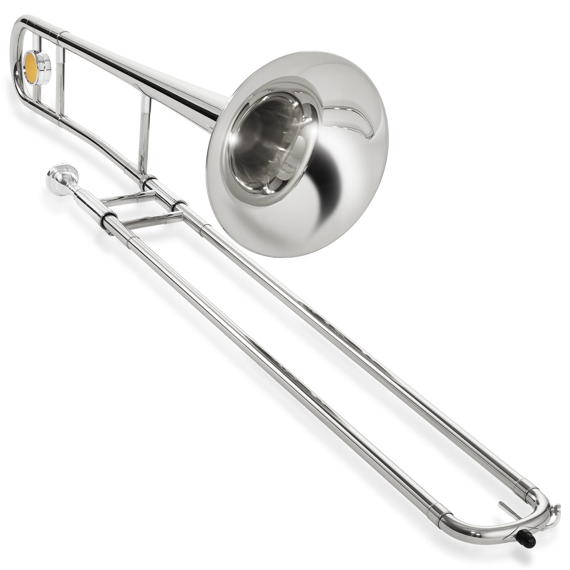 Ashthorpe Bb Tenor Slide Trombone for Students and Beginners, Nickel Plated Finish