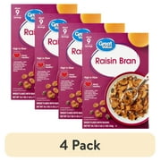 (4 pack) Great Value Raisin Bran Breakfast Cereal, 18.7 oz