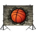 thumbnail image 1 of BSDHOME 7x5ft Sport Backdrops, Funny Basketball in Brick Wall Photography Backdrops Polyester Photo Background Studio Props, 1 of 3