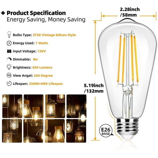 St58 e26 120v 60w outlet