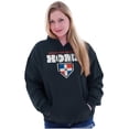 thumbnail image 4 of Dominican Republic Home Plate Base Unisex Plus Fleece Graphic Hoodie Brisco Brands 4X, 4 of 4
