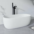 thumbnail image 4 of Topcobe 51" Freestanding Bathtub Resin Stone Soaking Bathtub Solid Surface Modern Tubs with Overflow and Pop-Up Drain in White, Bathroom Tub, Modern Bath Tubs, Freestanding Bathtubs, 4 of 11