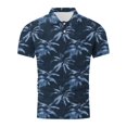 thumbnail image 4 of Camisetas de Manga Larga para Hombres Casual Impreso Botón Turndown Cuello Suéter Blusa, Cuarto de Manga Poliéster para Uso Diario Al Aire Libre, 4 of 8