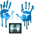 thumbnail image 1 of High Intensity Grade Reflective Bloody/Dripping Hands for Helmets, Windscreens, Rear Windows, Bumper Stickers (5 inches Height, Baby Blue), 1 of 4