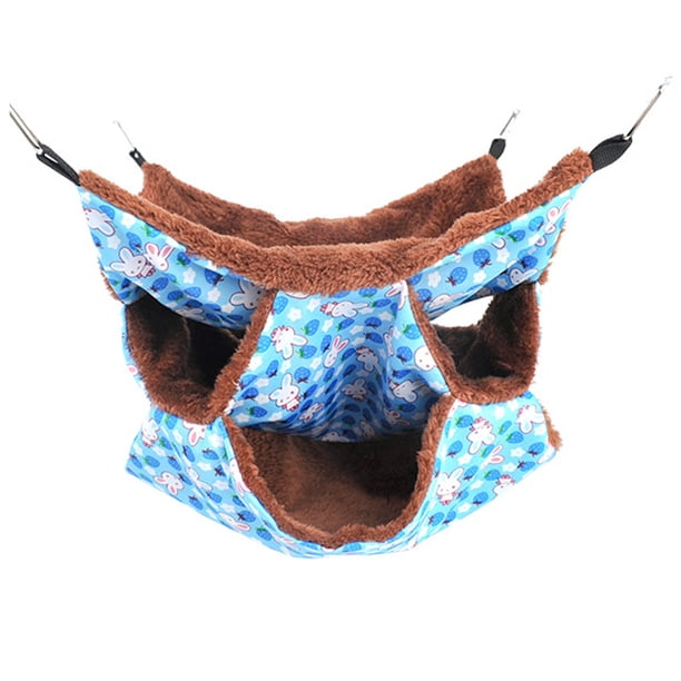 Hamaca con jaula para animales pequeños para mascotas, hamaca suave y cálida, apta para gatitos, hurones, ardillas, ratas, hámster u otros animales pequeños