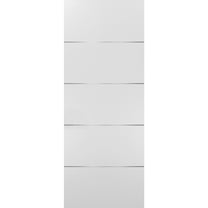 Slab Barn Door Panel | Planum 0020 White Silk | Sturdy Finished Flush Modern Doors | Pocket Closet Sliding-24" x 96"