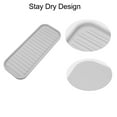 thumbnail image 3 of Unique Bargains Soap Dish Keep Soap Dry for Bathroom Kitchen Silicone Light Gray 23x9cm, 3 of 7