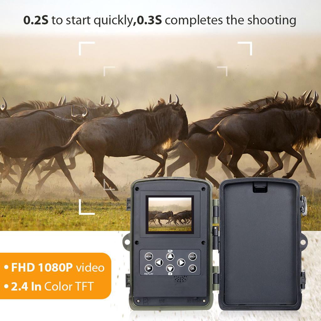 HC801-A 1080P HD 16MP Video Hunting Camera Night Vision IP65 IR Trail Cam Trap 