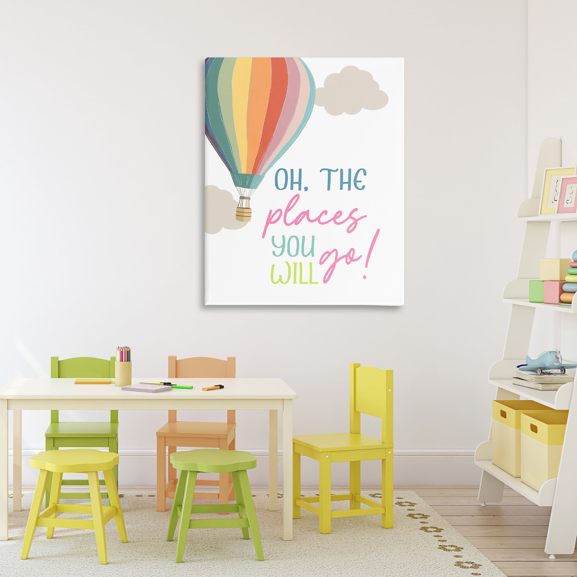 Stupell Industries The Places You Will Go Canvas Wall Art, design by Christine Simpson Art