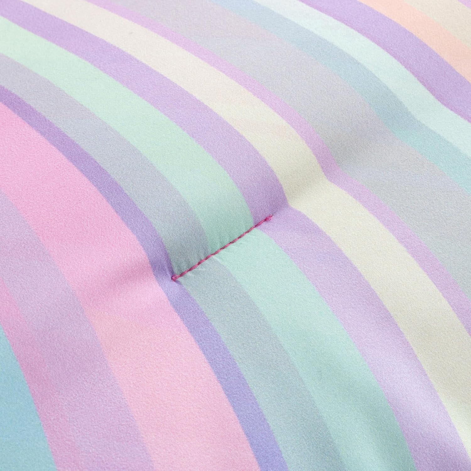 NTBED 6 Pieces Gradient Wavy Line Comforter Set, Colorful Glitter Rainbow Star Pattern Bedding Set for Boys Girls Teens, Twin Pink Green