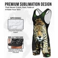 thumbnail image 2 of Exxact Sports Sublimated Youth Wrestling Singlet For Boys, Premium Powerlifting Singlet, Kids Wrestling Singlets For Training (YL, Leopard), 2 of 7