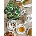 thumbnail image 4 of Happy St. Patrick's Kitchen Dish Towels for Drying Dishes Set of 2, Cute Legs Coin Green Shamrock Leaves Waffle Weave Microfiber Hand Tea Bathroom Towels Quick Dry & Absorbent Towel 15.7x23.6, 4 of 7