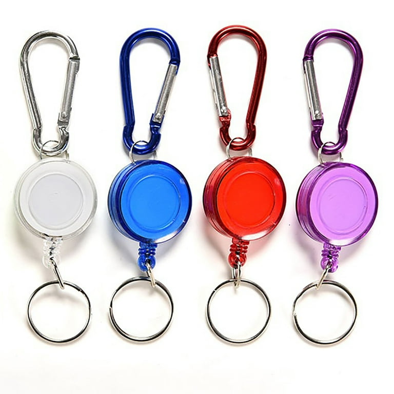 RFID Blocking Badge Holder with Retractable Carabiner