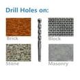 thumbnail image 4 of 25PCS, 1/2" x 6", SDS Plus Bits, Masonry Drill bit Set, SDS+ Hammer Bits, 4 of 4