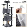 thumbnail image 4 of 70in Cat Tree for Indoor Cats, Cat Tower with Scratching Posts Spacious Perch & Platform with Hanging Ball for Dorm, Home, Indoor, Dark Gray, 4 of 5