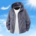 thumbnail image 2 of FYEGRE Men's Lightweight Hooded Windbreaker Jacket for Spring Summer Outdoor Hiking and Daily Comfort Wear with Breathable Fabric Grey L, 2 of 8