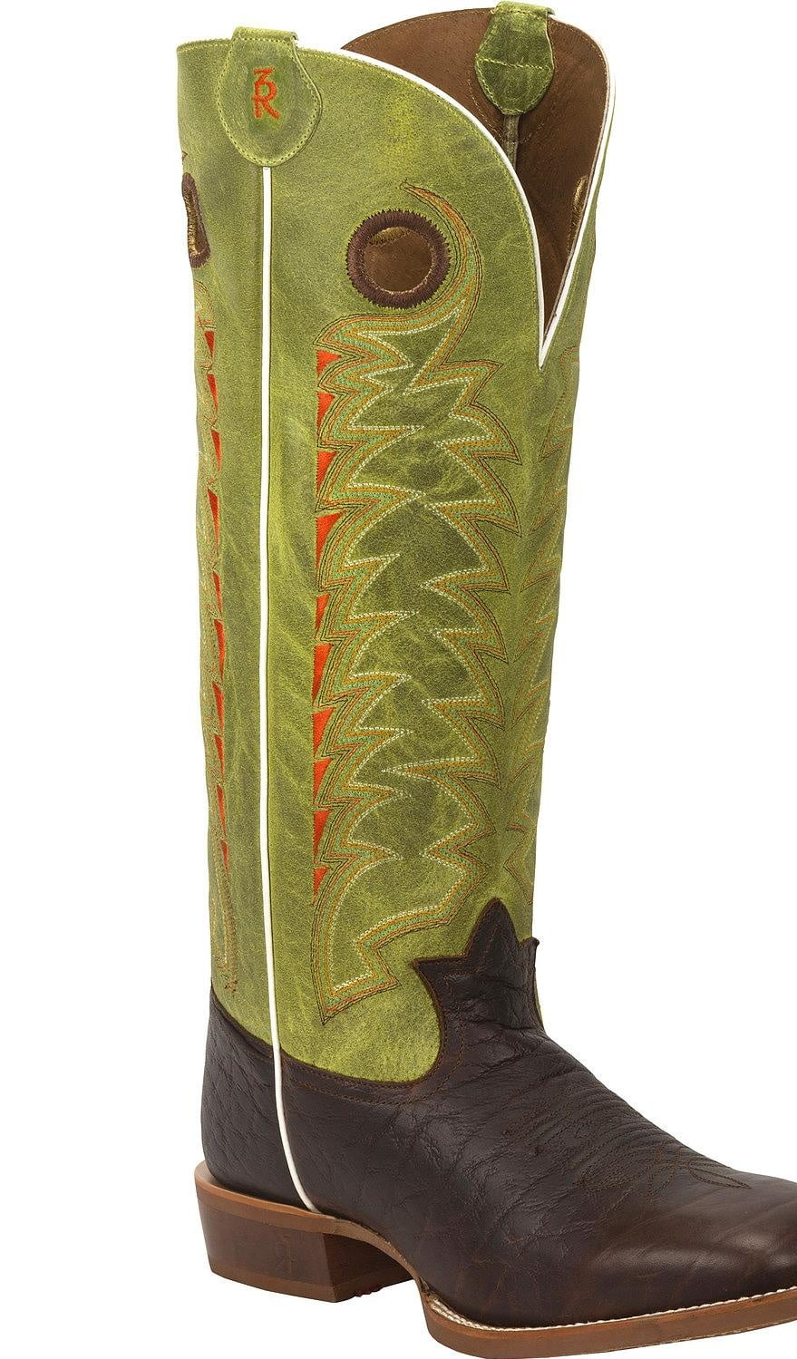 Tony Lama Men s Verde Choco Jasper 3R Buckaroo Cowboy Boot Square