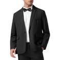 thumbnail image 1 of BLAZER FORMAL DE UN SOLO BOTóN PARA HOMBRE INSPIRE CHIC, AJUSTE REGULAR, SOLAPA DE MUESTRA, TALLA XL, NEGRO, 1 of 1