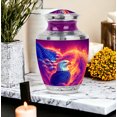 thumbnail image 7 of MUKTIVE Eagle Funeral Urns for Adult Ashes Men - American Flag Urns for Adult Female Ashes - Pink Cremation Urn for Funeral Dad - 10 Inch Large Urn for Grandma, 7 of 7