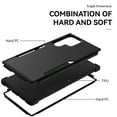 thumbnail image 3 of SaniMore for Samsung Galaxy S22 Ultra 3-Layer Shock Absorbing Magnetic Case with Wireless Charging, Rugged PC & Flexible TPU Military Grade Shockproof Heavy Duty Protective Cover, Black, 3 of 7