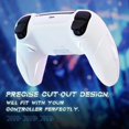 thumbnail image 5 of PlayVital 2 Set Silicone Case for ps5 Controller - Anti-Slip Premium Silicone Material|Futuristic CyberMech Design|Compatible with ps5 Official Charging Dock - White, 5 of 6