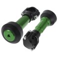 thumbnail image 1 of Protector de guardabarros de motocicleta de aleación de aluminio y plástico de 1.1"-1.3" con slider de marco único Bargains 2.39" 6.73" 2 piezas de tornillo verde 2 juegos, 1 of 7
