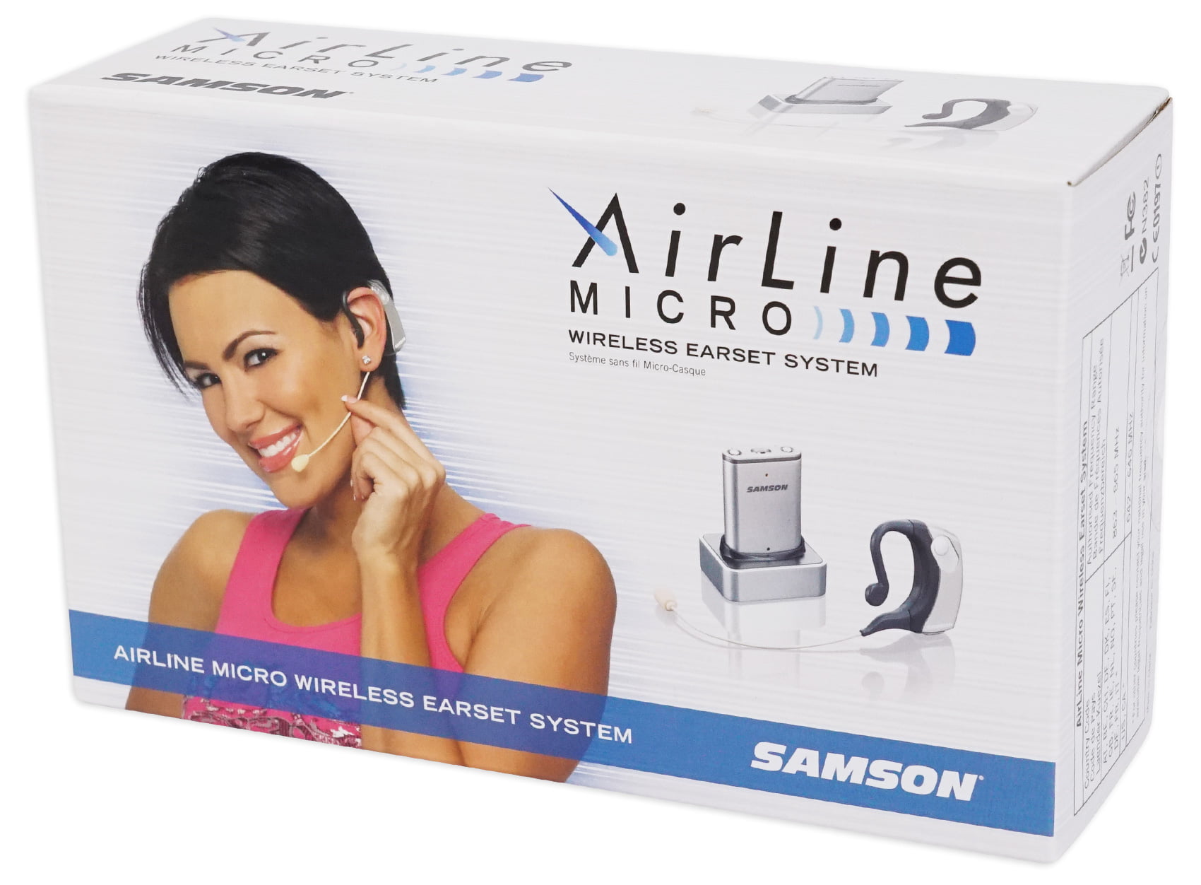 Samson AirLine Micro UHF Wireless Earset Fitness Microphone 4 Yoga/Spin/Pilates 